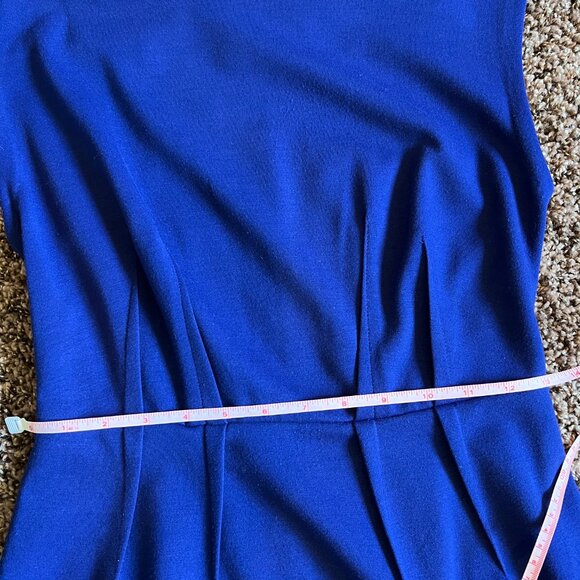 LOFT Cobalt Blue Sleeveless Midi Dress Size 0P - Picture 10 of 11